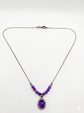 ✨ Silpada Sterling Silver & Amethyst Beaded Necklace ✨